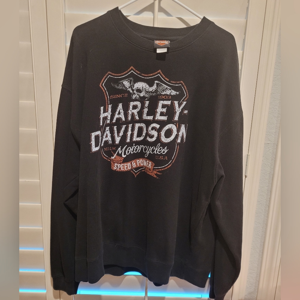 Mens Harley davidson crew sweatshirt XXL